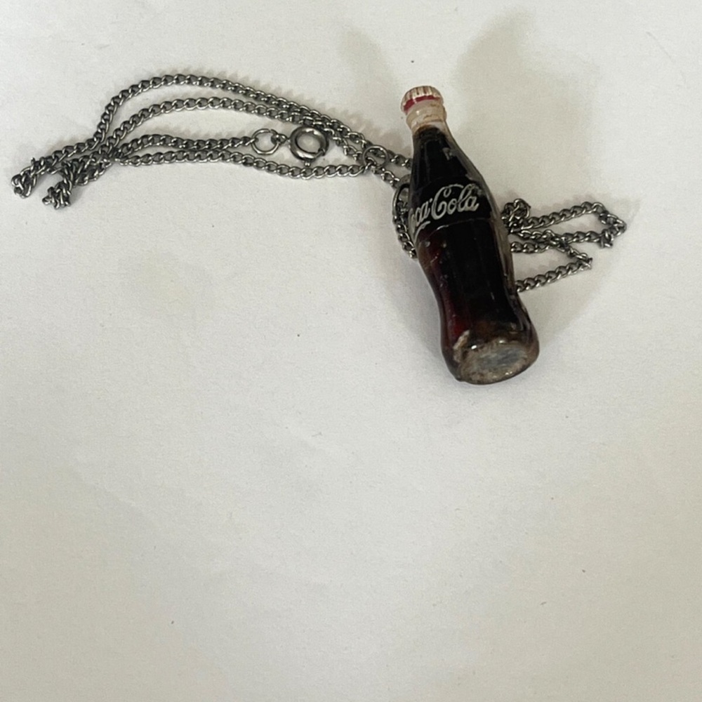 Coca-Cola Bottle Charm on Silver Chain